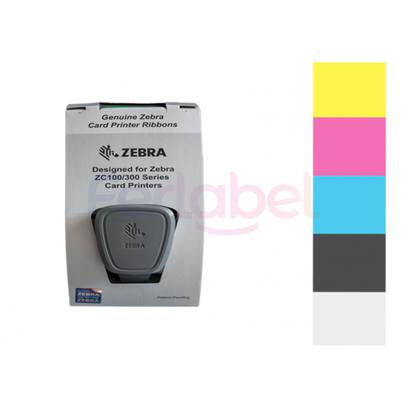 ribbon card zebra ymcko per zc300 - 300 card