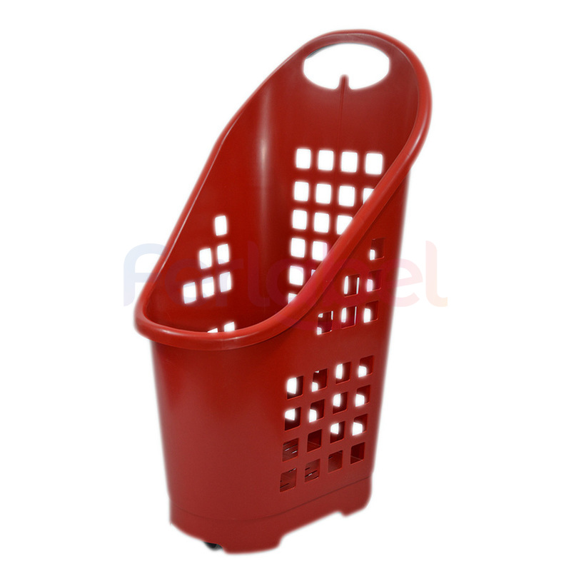 cestone spesa trolley trono 64 litri rosso (conf 20 pezzi)