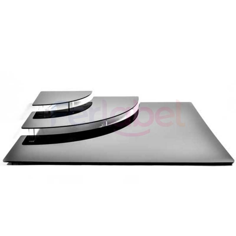 alzata da banco angolare 3 piani in finitura lucida