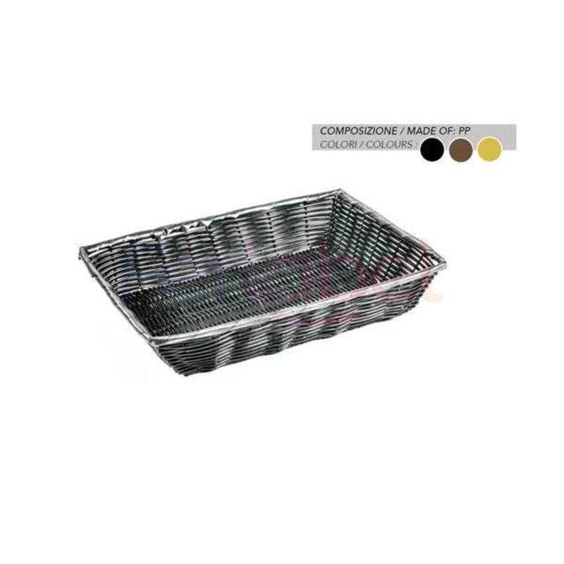 cesto rettangolare  in polipropilene con struttura in acciaio 600x450x120 (2 pz)