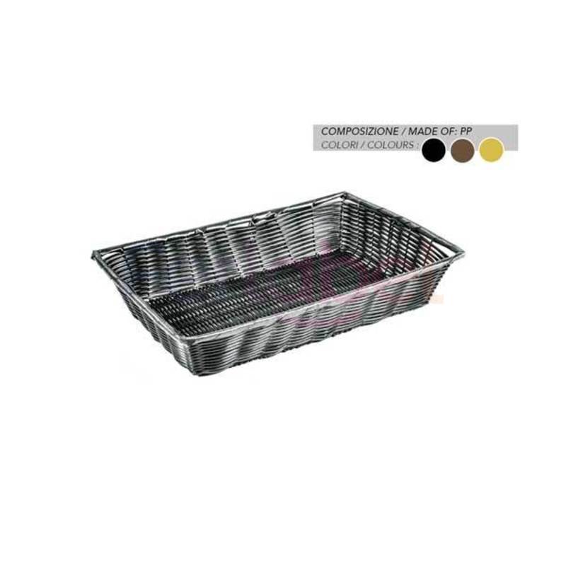 cesto rettangolare  in polipropilene con struttura in acciaio 450x300x100 (2 pz)
