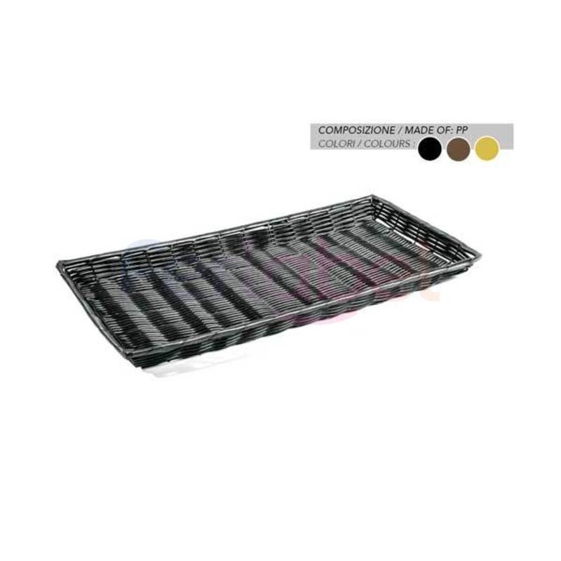 cesto rettangolare  in polipropilene con struttura in acciaio 600x300x35 (2 pz)