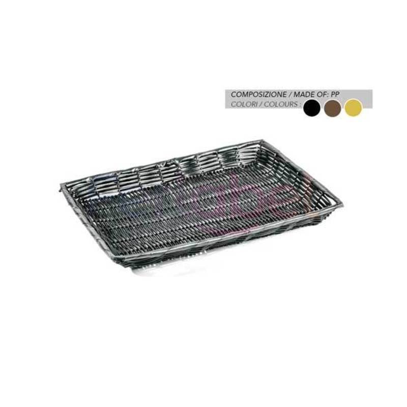 cesto rettangolare  in polipropilene con struttura in acciaio 450x300x35 (2 pz)