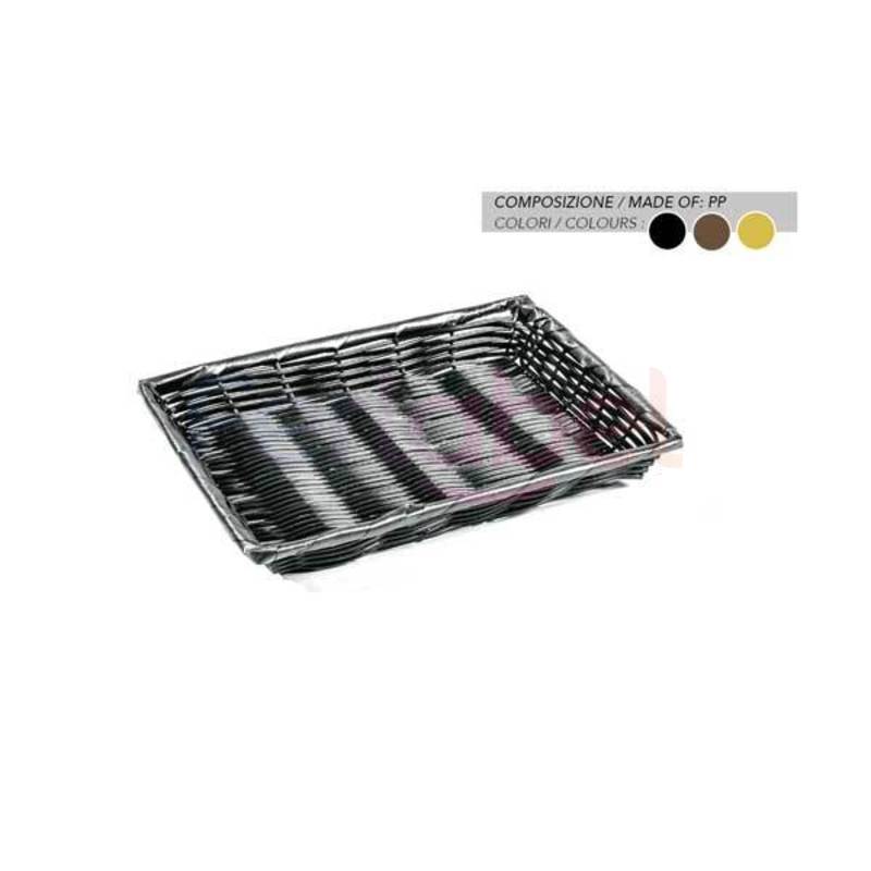 cesto rettangolare in polipropilene con struttura in acciaio 300x250x35 (2 pz)