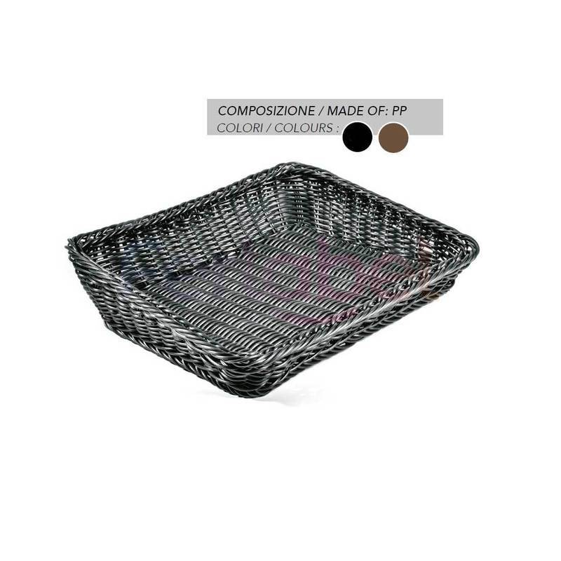 cesto rettang. 450x300x60/100 a due altezze in polipolipropilene pieno diam. 5mm (2 pz)
