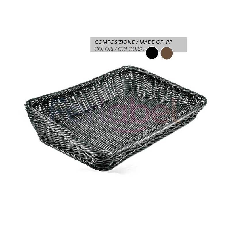 cesto rettang. 450x600x60/120 a due altezze in polipropilene pieno diam. 5mm (2 pz)