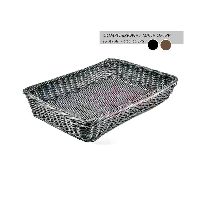 cesto rettangolare 60x40 in polipropilene (conf. 2 pezzi)