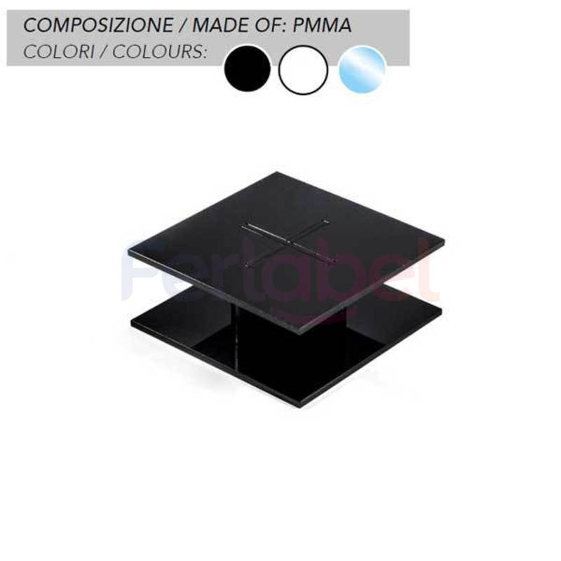 alzata quadrata a croce h 5 cm