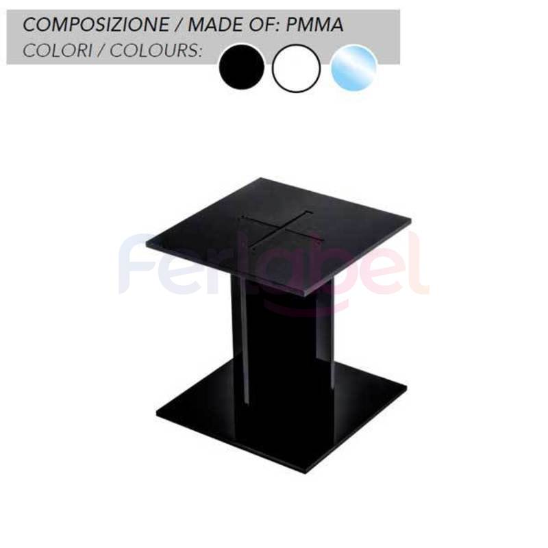 alzata quadrata a croce h 15 cm