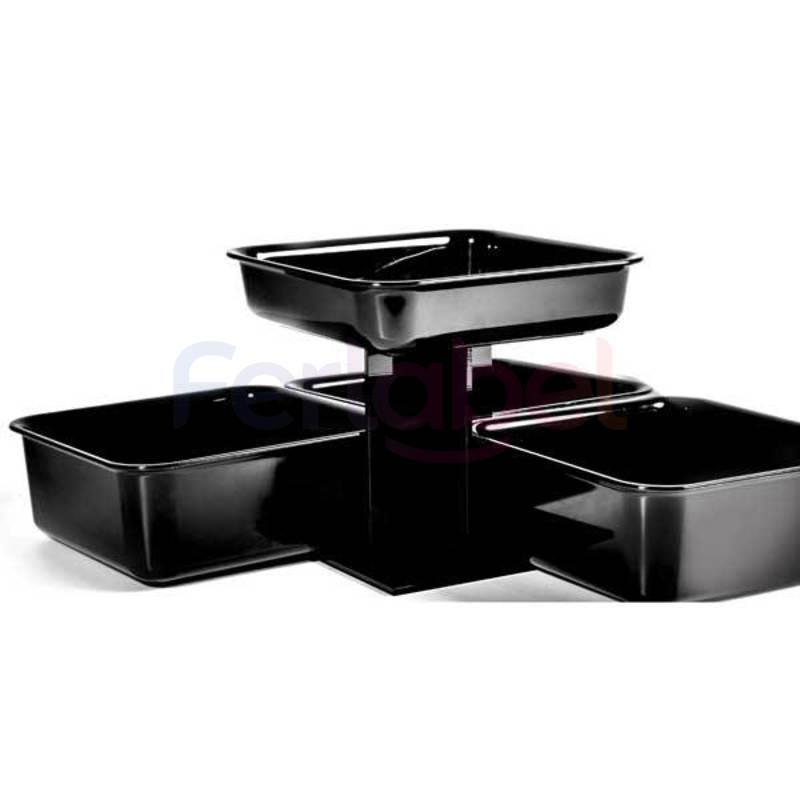 alzata quadrata a croce h 15 cm