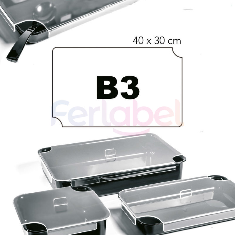 coperchio b3 con doppia apertura 40x30 (conf. 2 pezzi)