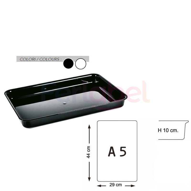 vassoio tray a5 bordo stondato 44x29x10 h (conf. 2 pezzi)
