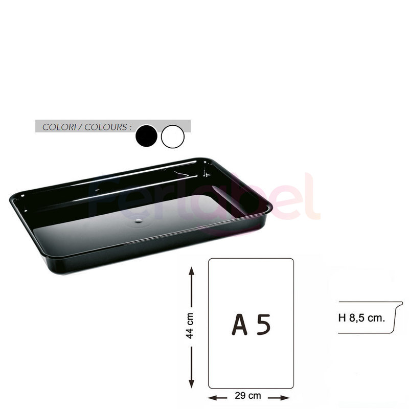 vassoio tray a5 bordo stondato 44x29x8,5 h (conf. 2 pezzi)