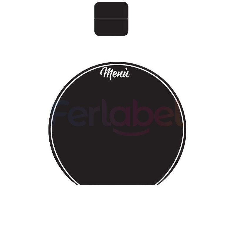 lavagna horeca tondo menu' 40x36h completa di base 10x10