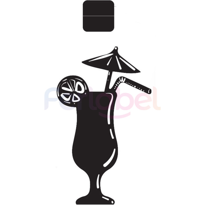 lavagna horeca cocktail con allegoria 30x50h completa di base 10x10