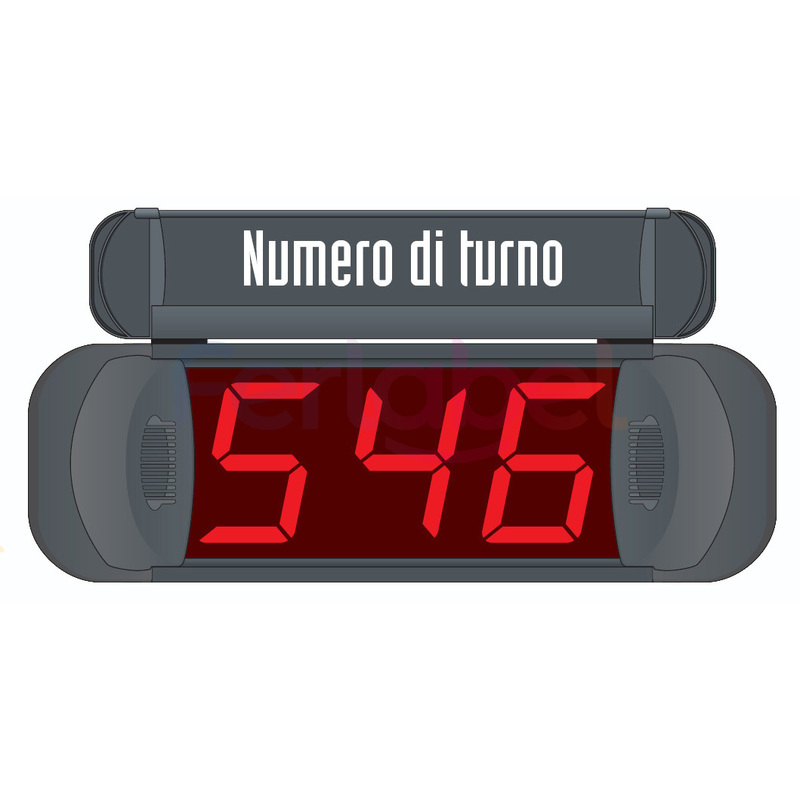 display eliminacode a 3cifre a segmenti luminosi