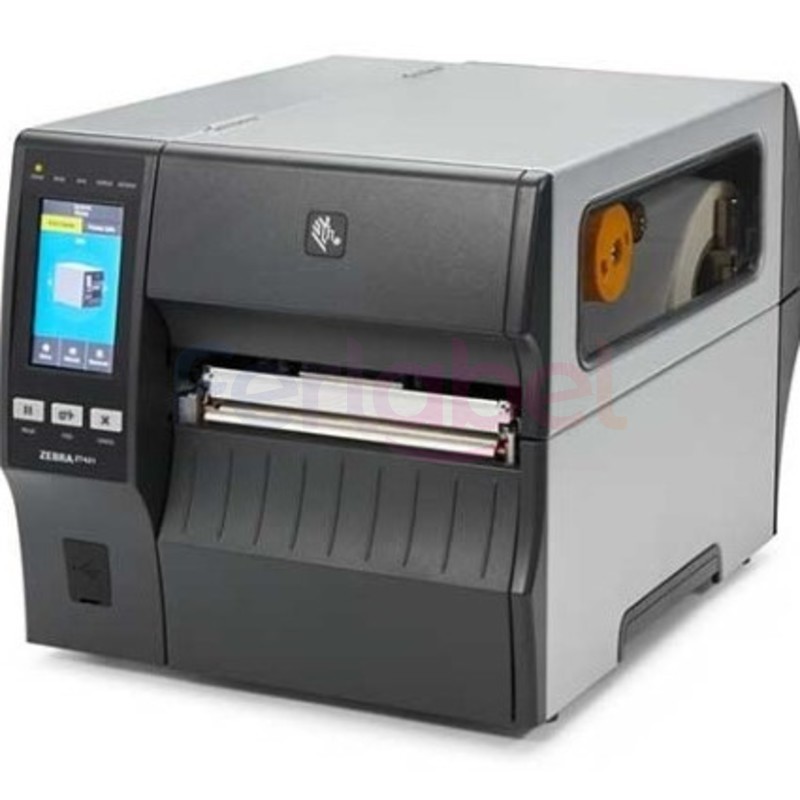 stampante zebra zt421 a trasferimento termico, 300dpi, 6", taglierina, display a colori, rtc, usb, rs232, bt, lan