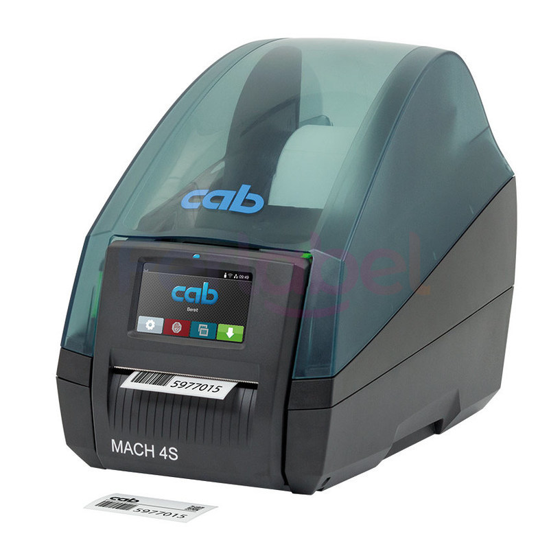stampante cab mach 4.3s/200p trasferimento termico 203 dpi, usb 2.0/usb host/rs232/lan con peeler