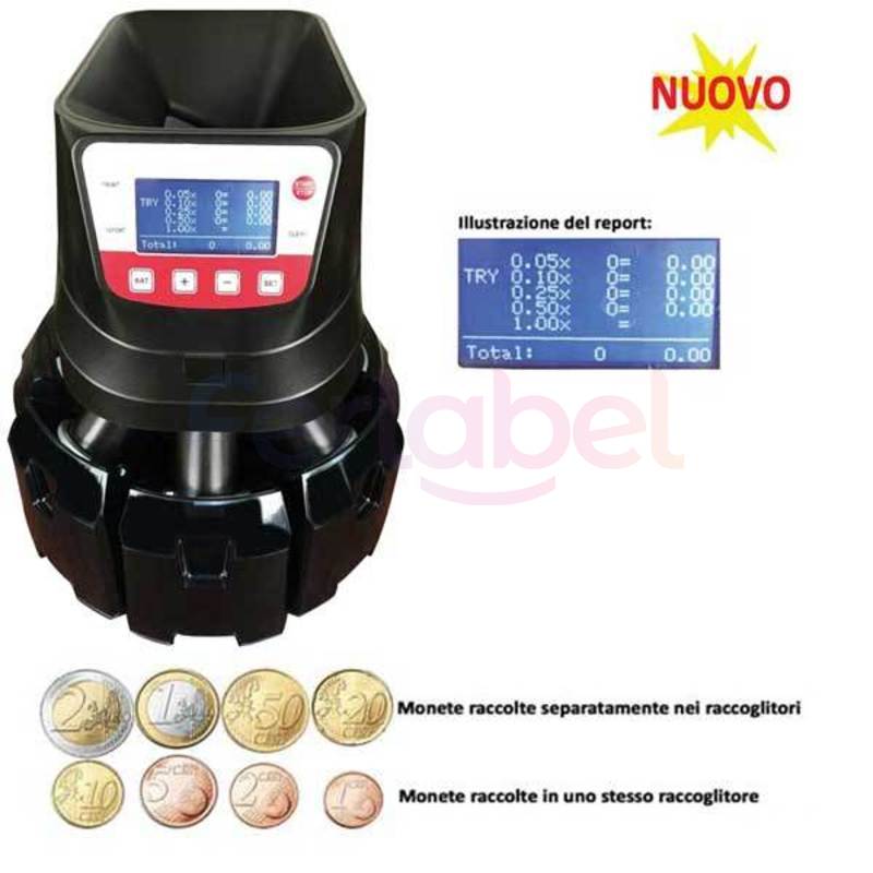 contamonete gold 2005 con 5 cassetti