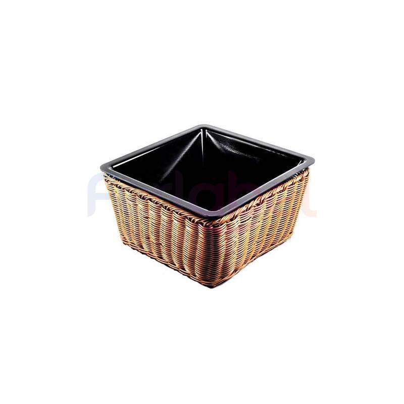cesto quadrato small completo di vaschetta quadrata 6,5 lt 