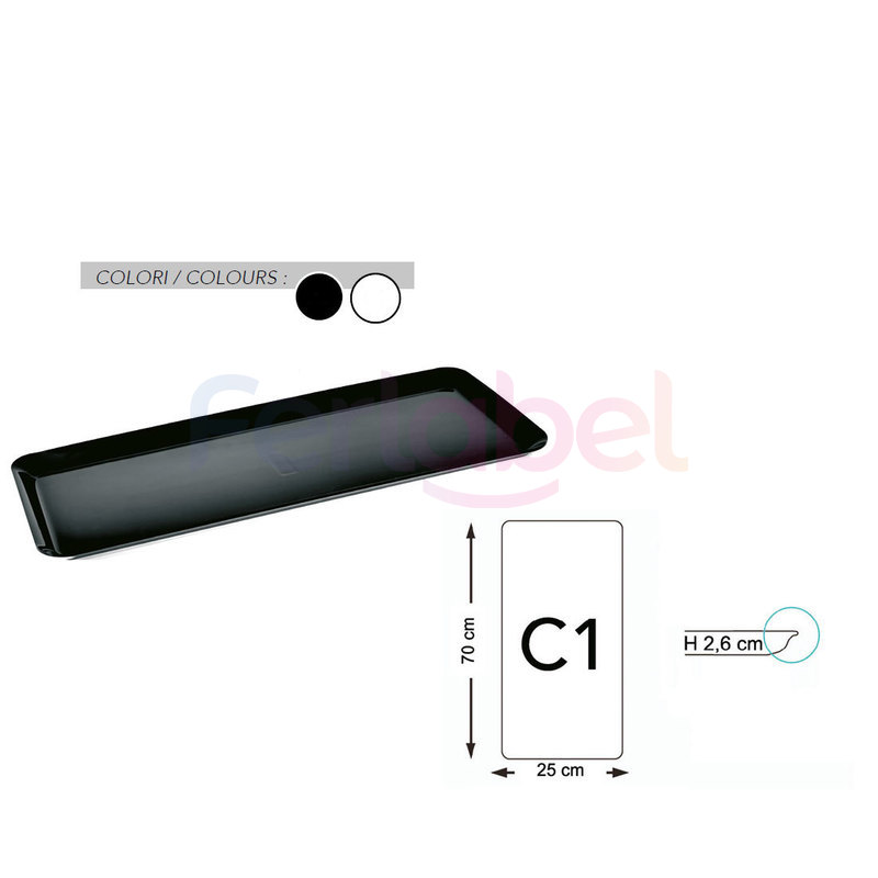 vassoio tray angolo stondato 70x25x2,6 h (conf. 2 pezzi)