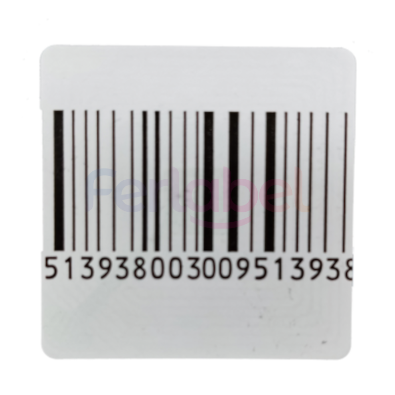 etichetta antitaccheggio radiofrequenza rf 3x3 economy con finto codice a barre (1000et/rt)  