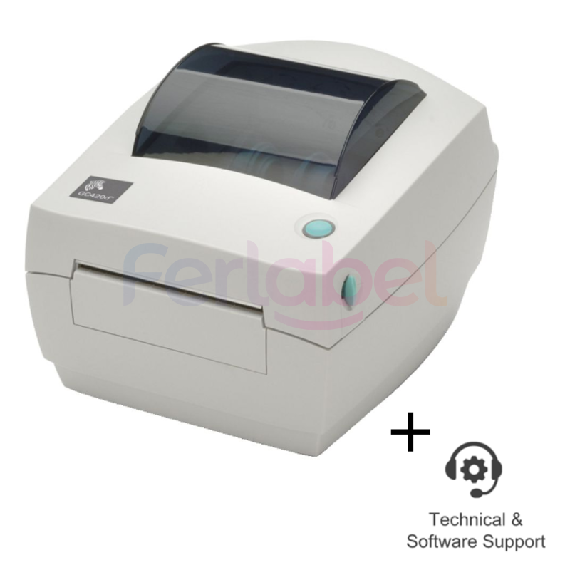 stampante zebra gc420d termico diretto 203dpi usb/rs232/lpt + incluso 1 anno supporto tecnico zebra tss