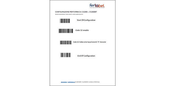 configurazione lettore axon cs2000 - cs2000bt per farmacie