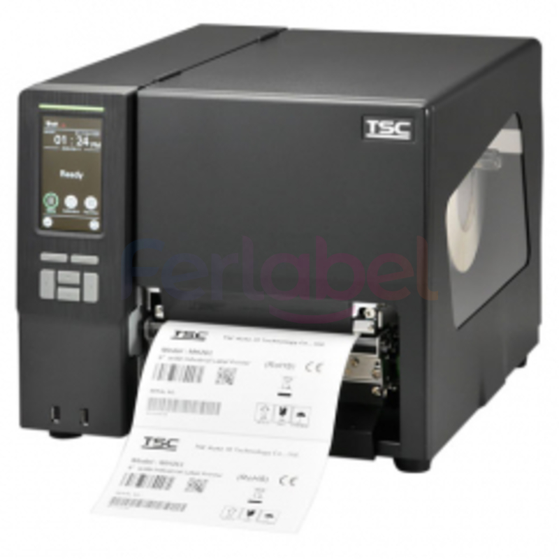 stampante tsc mh261t, trasferimento termico, 203dpi, display, rtc, usb, rs232, lpt, lan