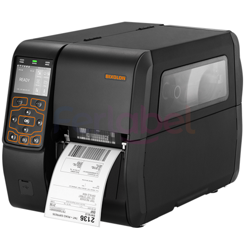 stampante bixolon xt5-43, trasferimento termico, 300dpi, display, usb, bt, lan