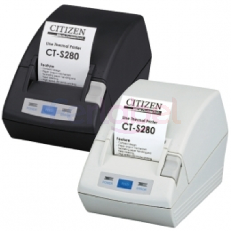 stampante citizen per scontrini non fiscale ct-s281l, termico diretto, 203dpi, cutter, usb, nera