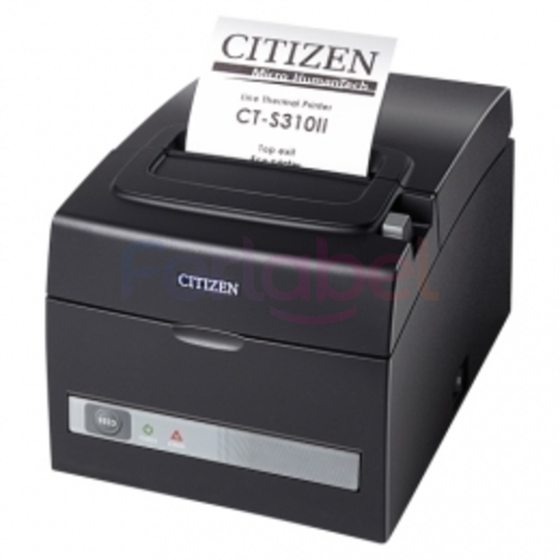 stampante citizen per scontrini non fiscale ct-s310ii, termica diretto, 203dpi, cutter, usb, rs232, nera