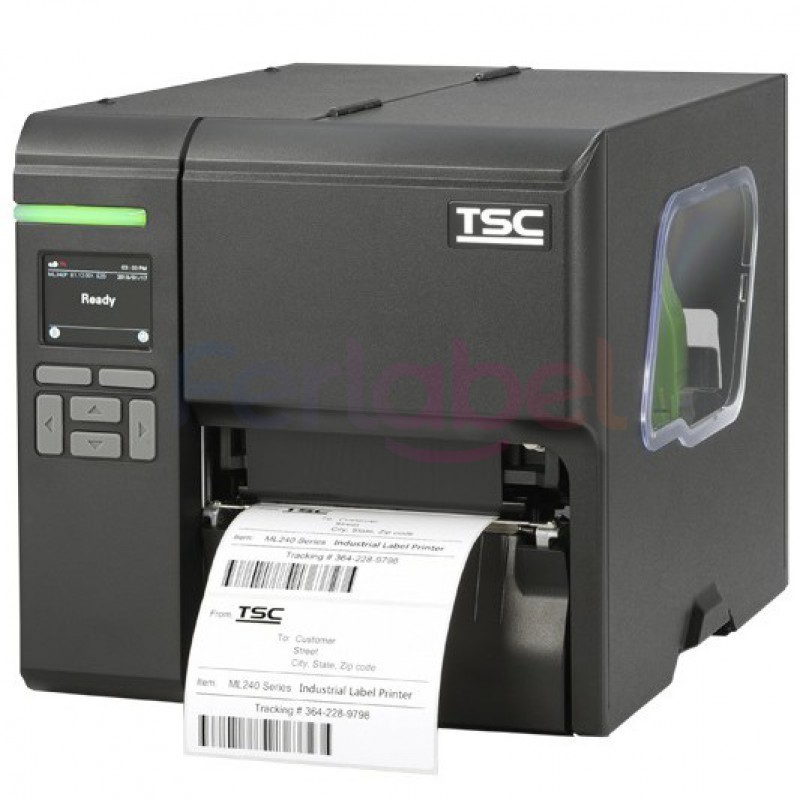 stampante tsc ml340p, trasferimento termico, 300dpi, display, usb, rs232, bt, lan