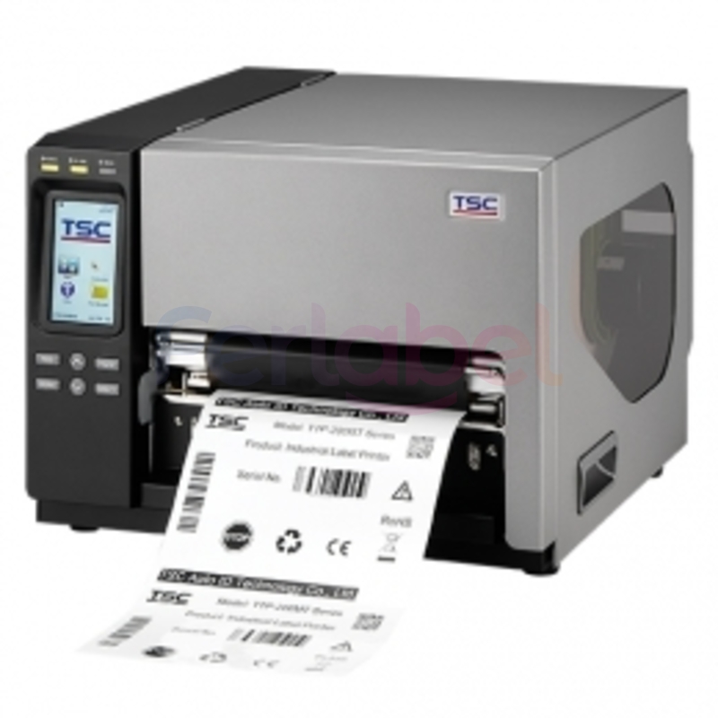 stampante tsc ttp-384mt, trasferimento termico, 300dpi, display, usb, rs232, lan