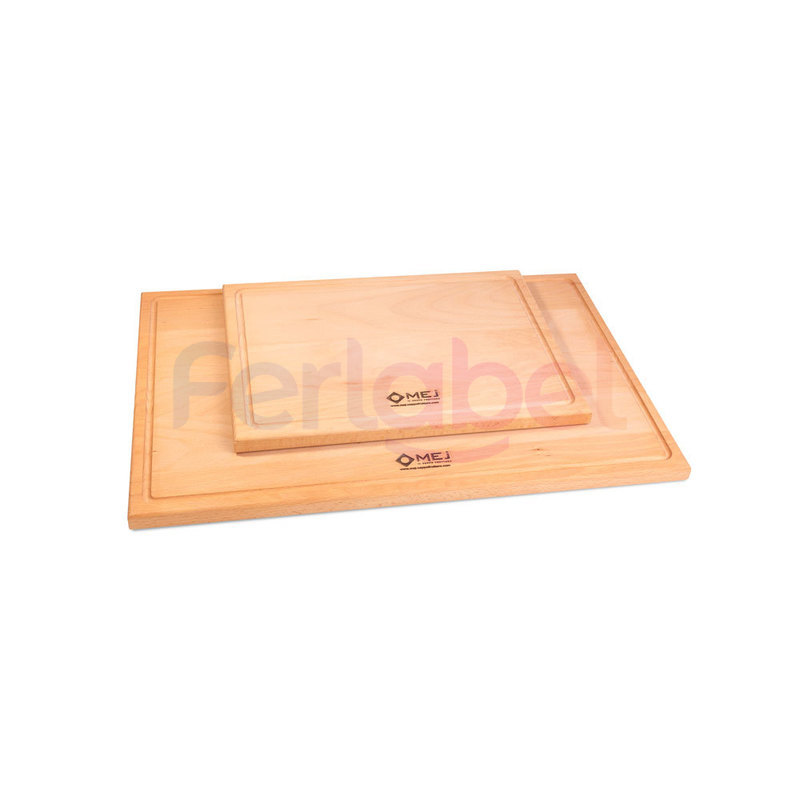 tagliere in legno con scanalatura cm 60x40x2 h 