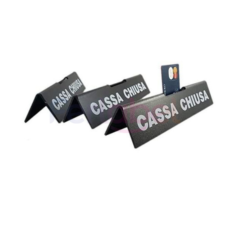barra cassa chiusa bifacciale con inserto per carta di credito (conf 3 pezzi)