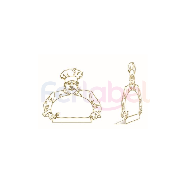 segnaprezzo da appoggio cancellabile serie pasticceria cm 8x9h (conf 25 pz)
