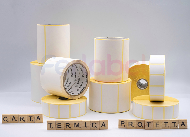 etichette in carta termica protetta per stampante industriale