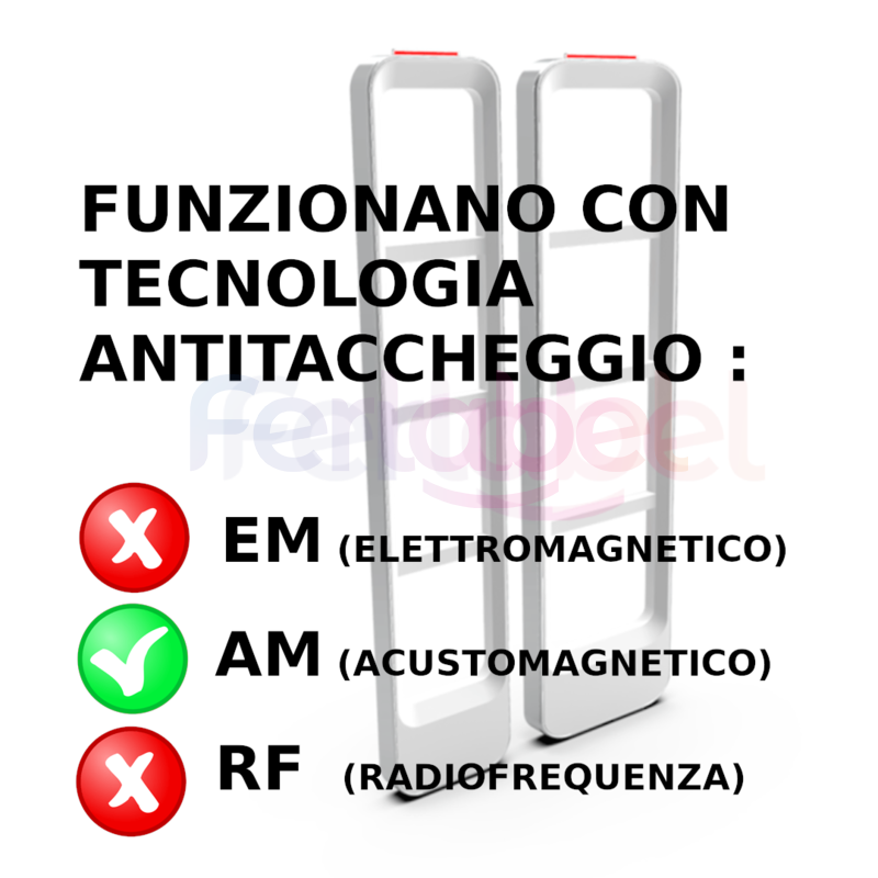 protezione placca antitaccheggio per occhiali optitag per sistema acustomagnetico am (conf 100pz)