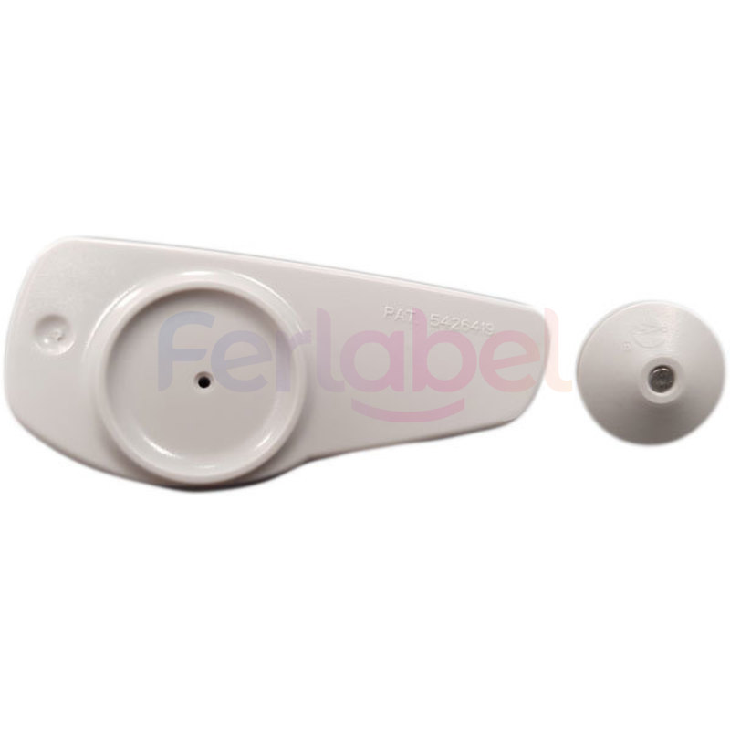 placca antitaccheggio originale sensormatic per sistema acustomagnetico am supertag iii grey (1000 pz) + chiodo in plastica 