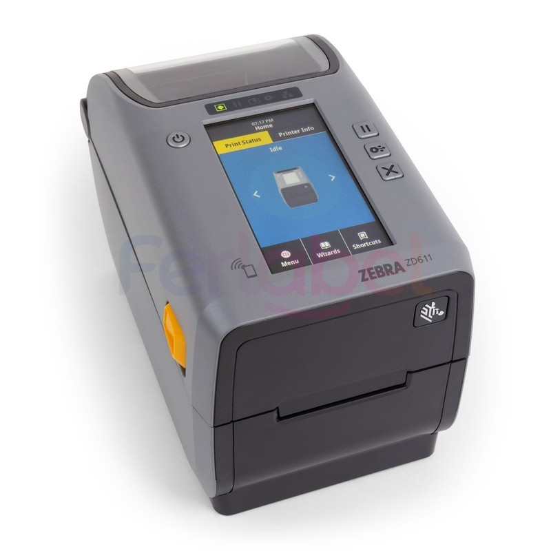 zebra zd611, 300dpi, display, usb, bt, lan, wlan, 2", trasferimento termico