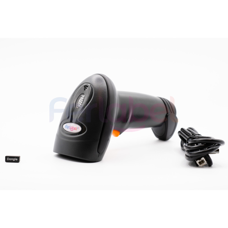 kit lettore ferlabel bt1108 linear imager 1d nero bluetooth + cavo usb + dongle bt