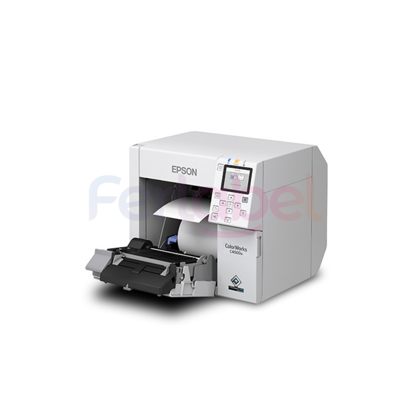 stampante per etichette a colori epson c4000, cutter, usb, lan, per etichette lucide e opache