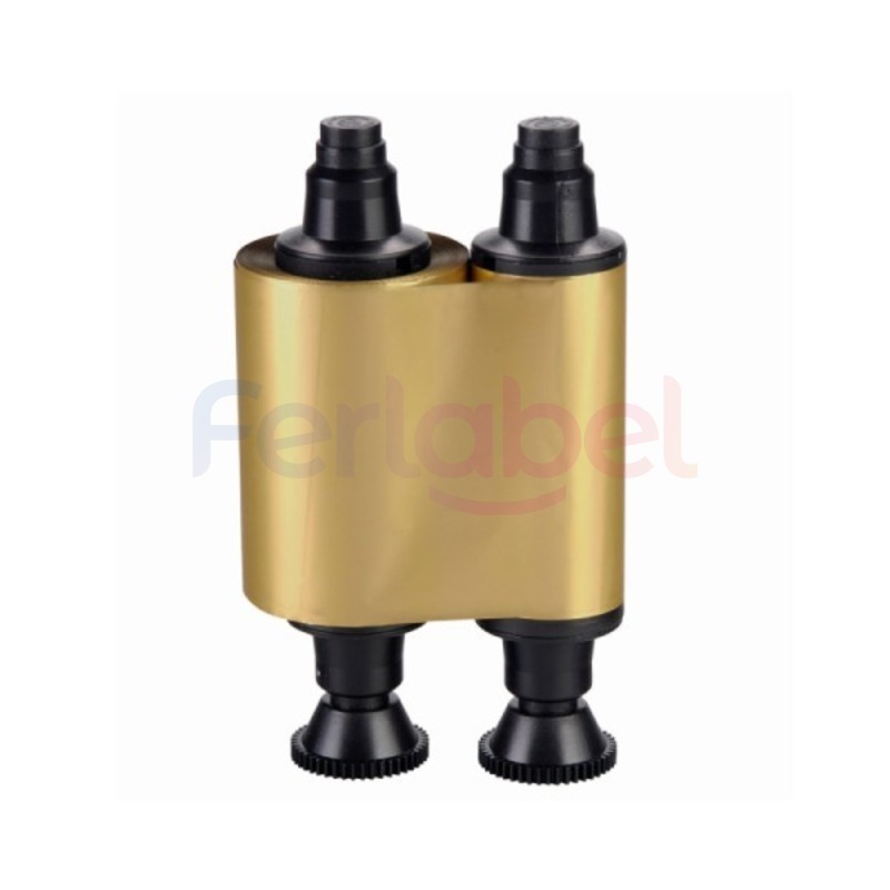 evolis ribbon, mettalic gold