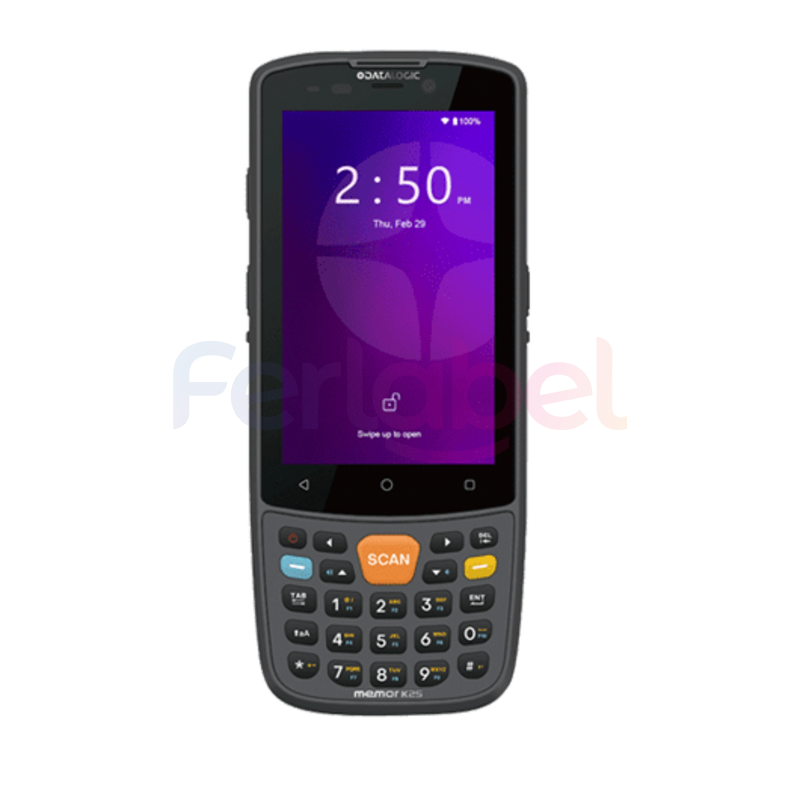 datalogic memor k25, 2d, area imager, 10.5 cm (4''), rtc, usb-c, bt (ble), wi-fi, 4g, nfc, android, gms, black