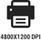 4800 x 1200 dpi
