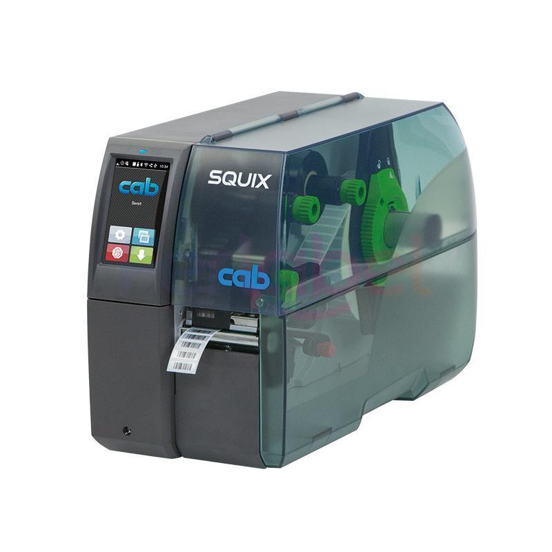 stampante cab squix 2/300 trasferimento termico 300 dpi, usb 2.0/usb host/usb 2.0/rs232/lan/wlan, con peeler