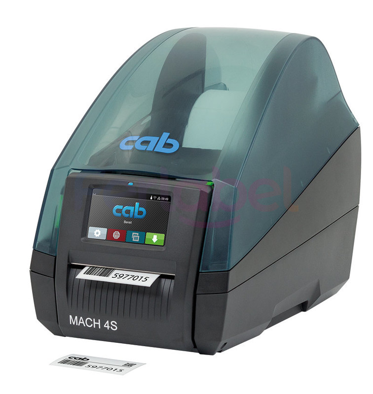 stampante cab mach 4.3s/300c trasferimento termico 300 dpi, usb 2.0/usb host/rs232/lan con cutter