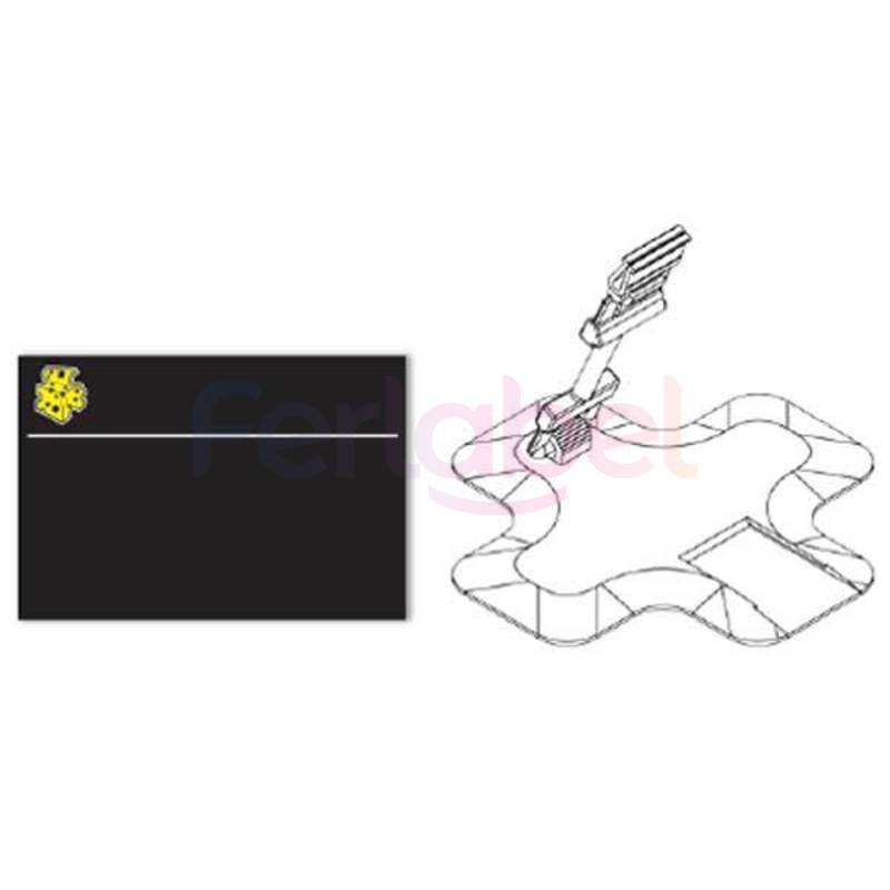 lavagna per formaggi  black cancellab.+ base (conf 25 pz)