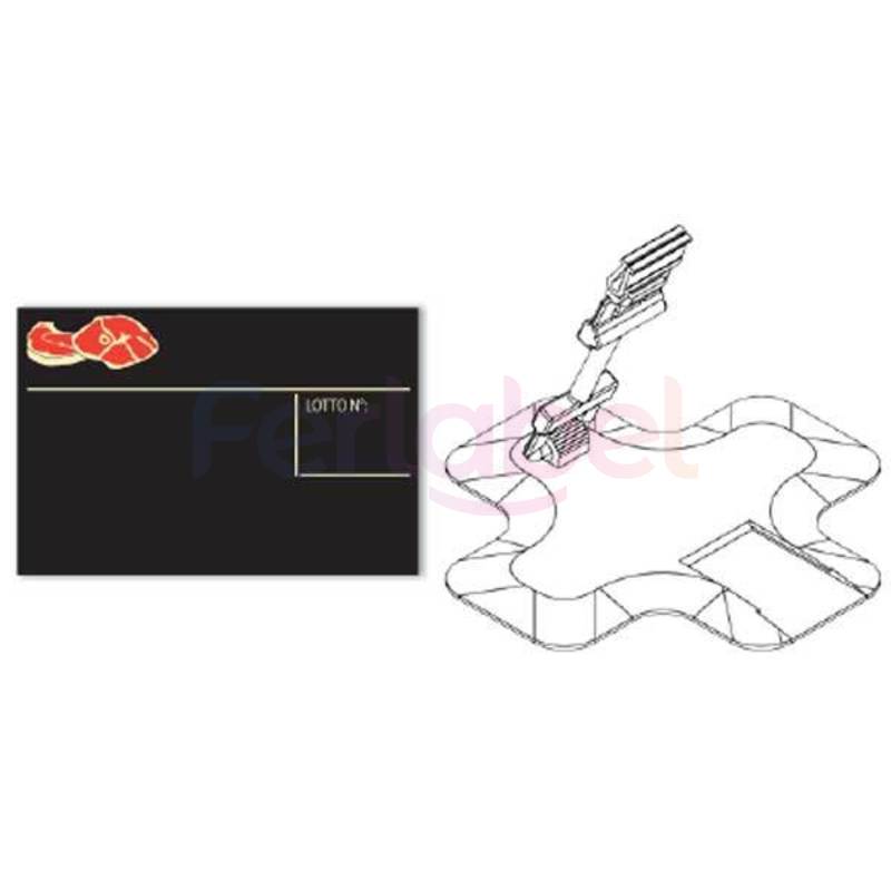 lavagna per carni  black cancellabile + base  (conf 25 pz)